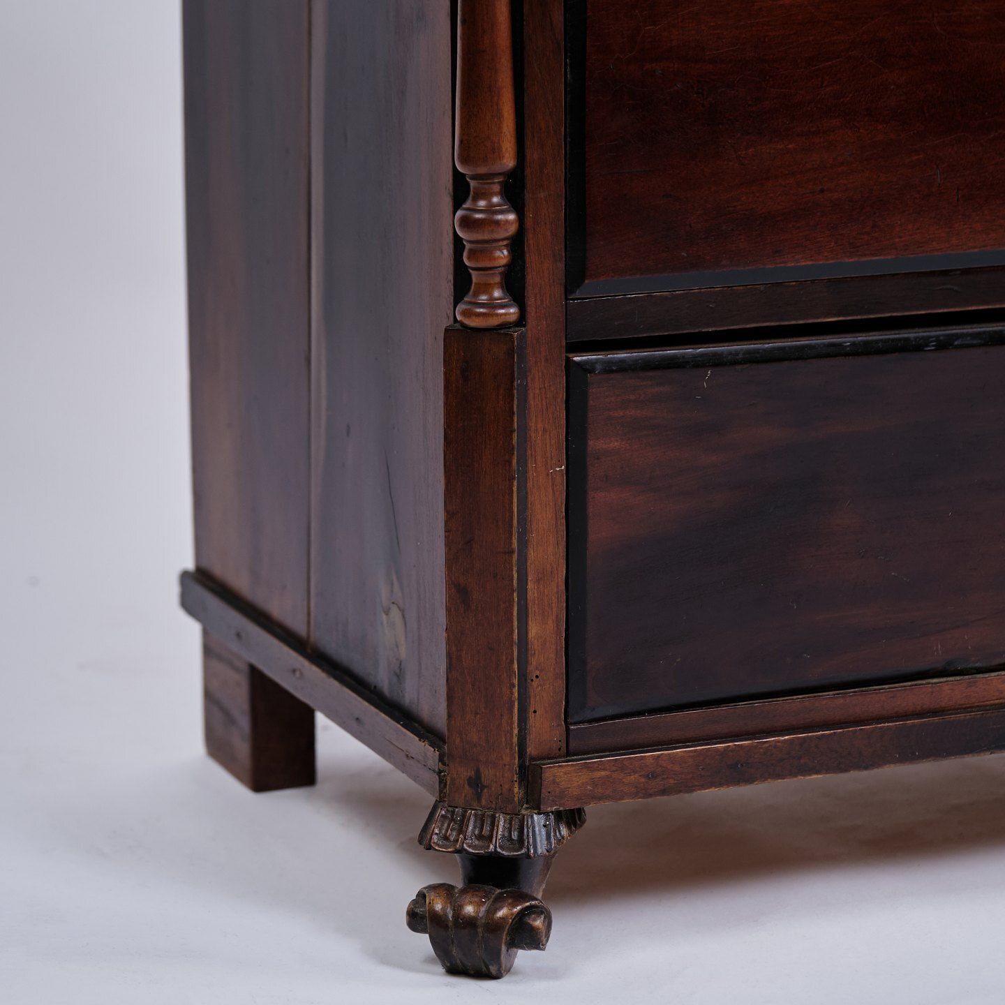 Chest Of Drawers   Mahogany   Lion Feet   Curved Top   1840s photo for sale