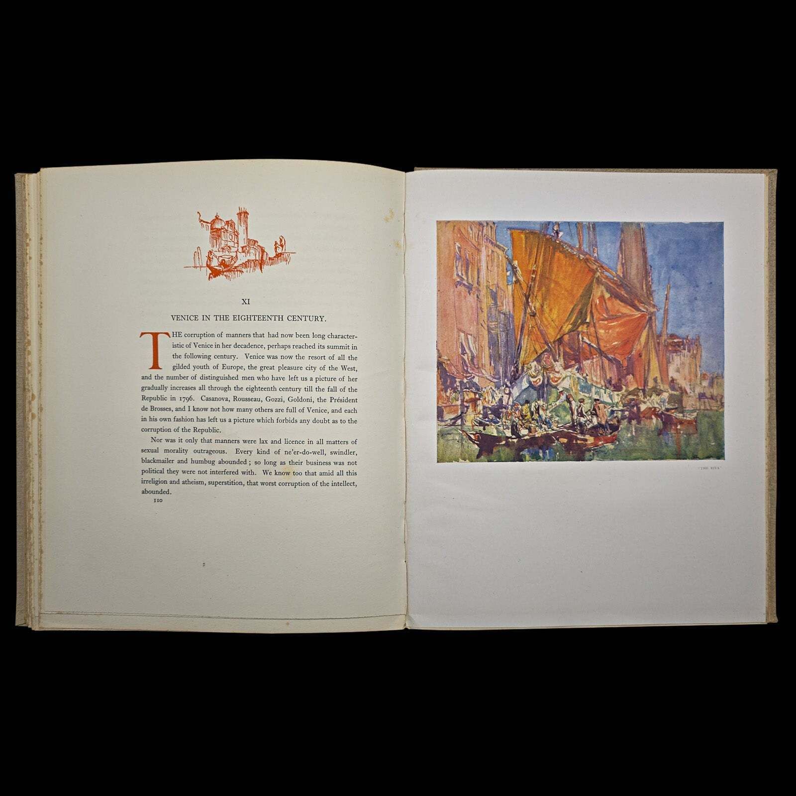 301.0 Antique Art Book, The Pageant Of Venice, Hutton & Brangwyn, Illustrated, C.1920 photo