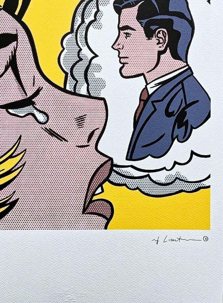 After Roy Lichtenstein, "Thinking Of Him", 1990s, Silk Screen photo furniture
