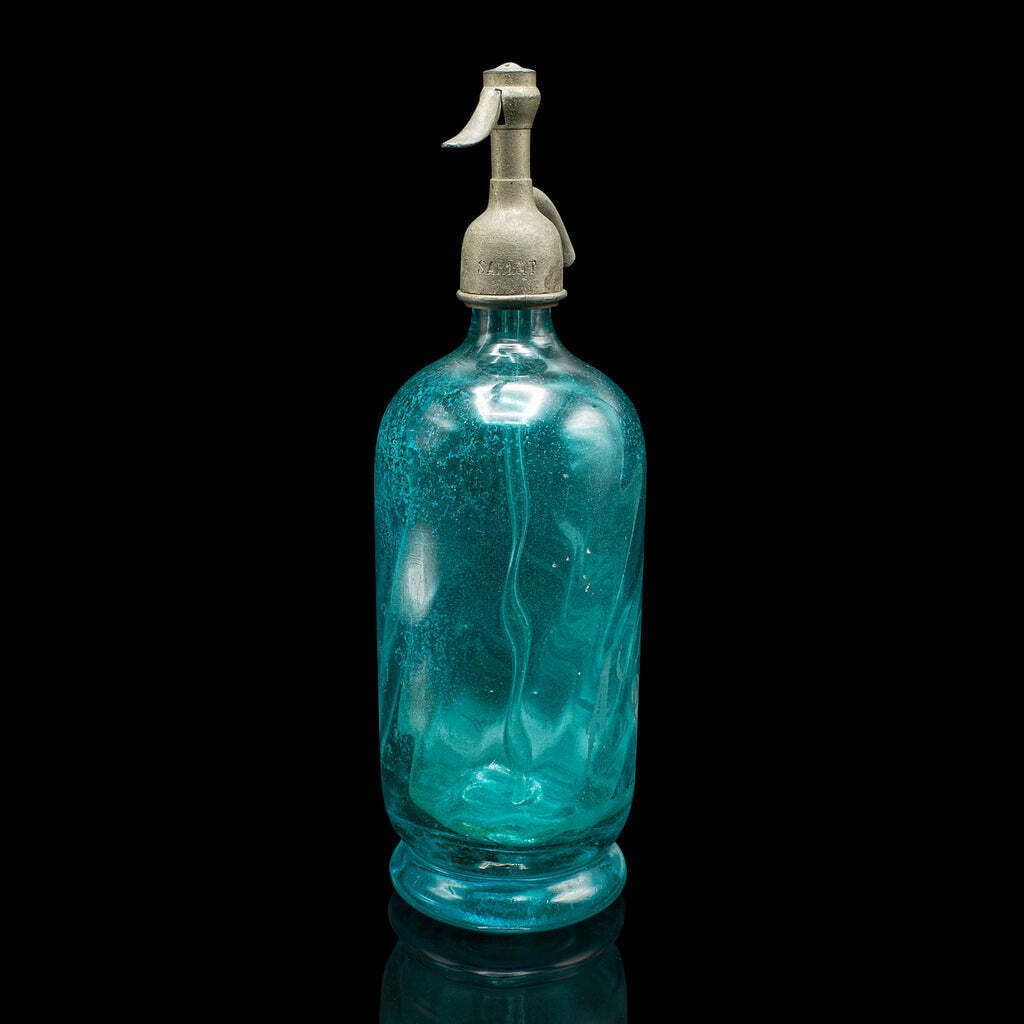 Pair Of Soda Syphons, French, Glass, Seltzer Bottle, Early 20th Century, Barware photo Home Decor