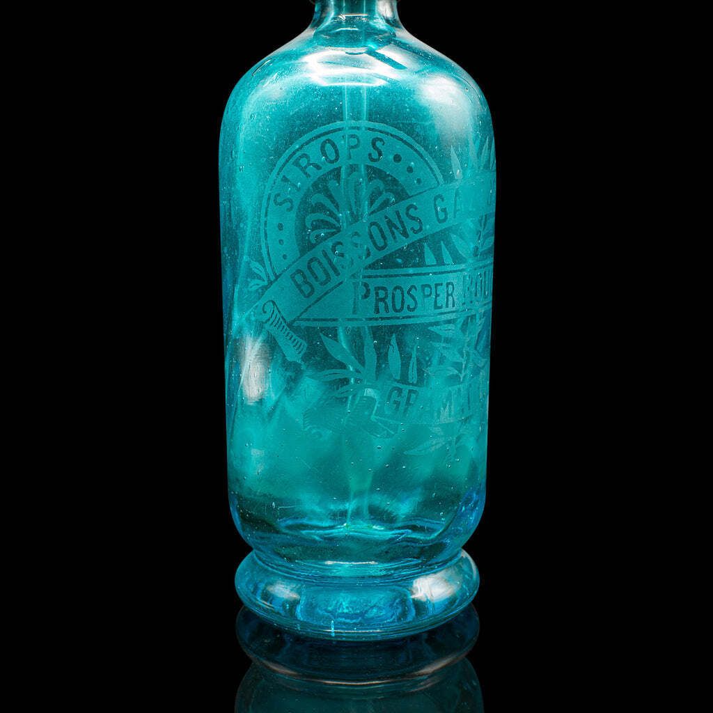 photo for sale Pair Of Soda Syphons, French, Glass, Seltzer Bottle, Early 20th Century, Barware