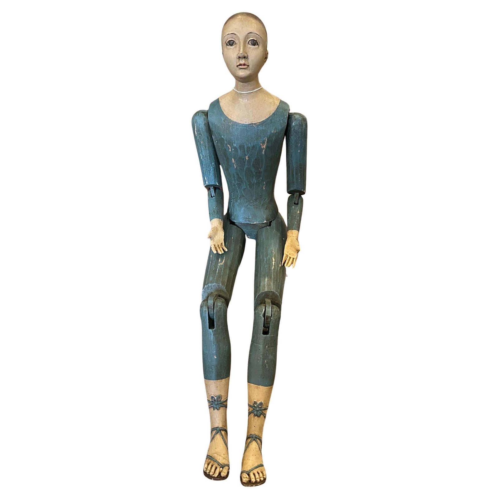 1950s Lacquered Wood Italian Articulated Mannequin