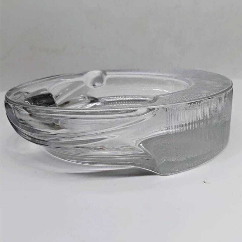 1970s Ashtray By Fabio Frontini For Arnolfo Di Cambio In Lead Crystal, Azteca Collection. photo buy