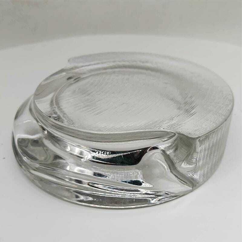 photo for sale 1970s Ashtray By Fabio Frontini For Arnolfo Di Cambio In Lead Crystal, Azteca Collection.