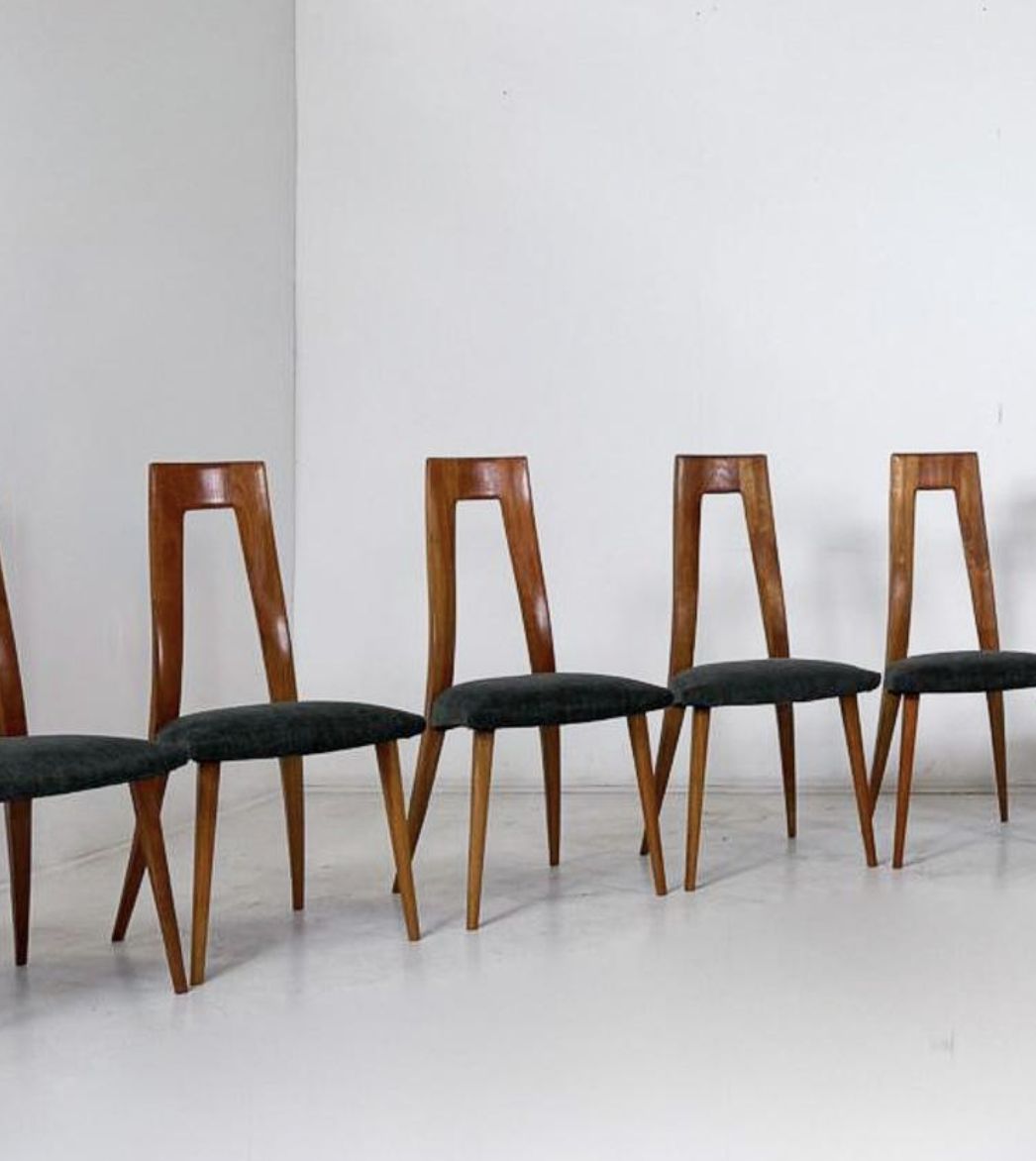 Mid Century Set Of 12 Chairs By Ernst Martin Dettinger For Veil, 1950s photo for sale