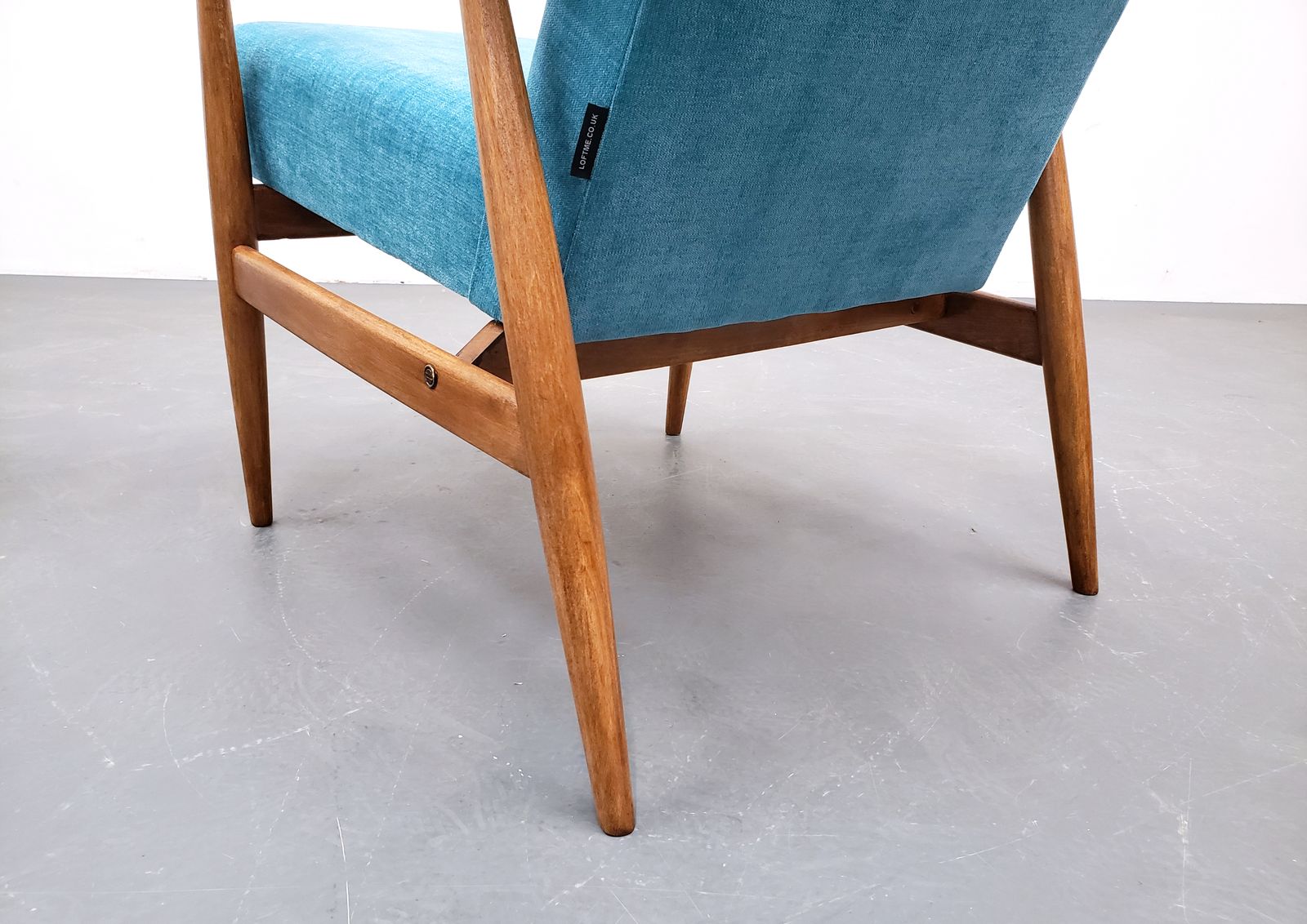 1960 Henryk Lis Armchair In Turquoise photo furniture