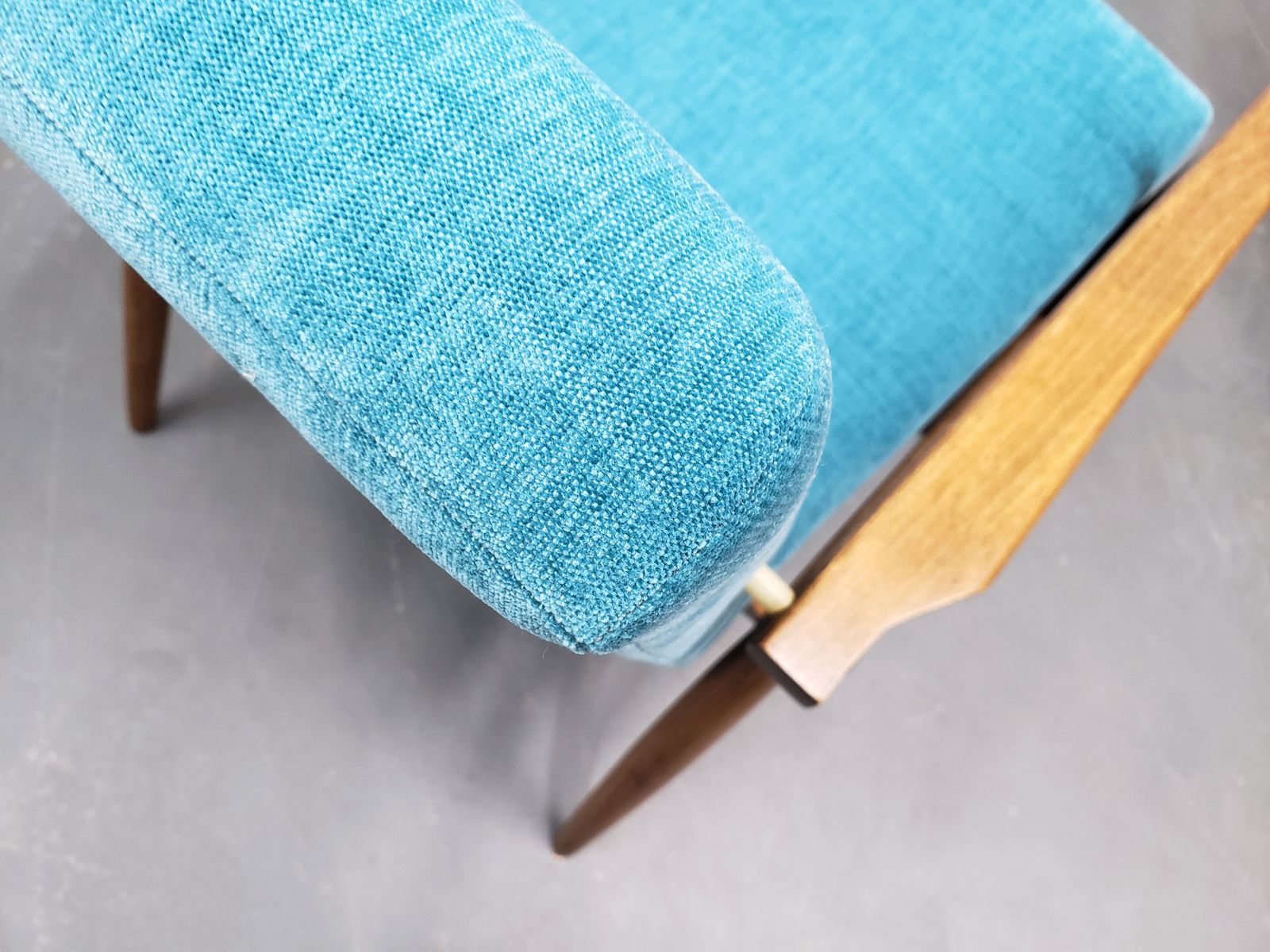 1960 Henryk Lis Armchair In Turquoise photo Furniture