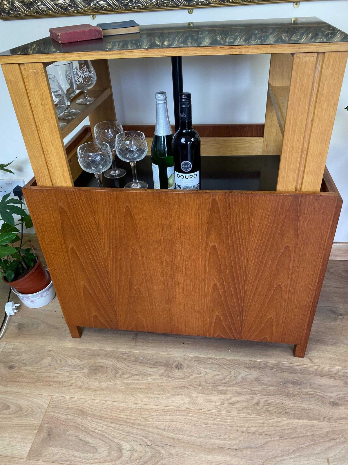 Danish Teak Side Table With Hidden Pop Up Bar Compartment Probably By Kai Kristiansen