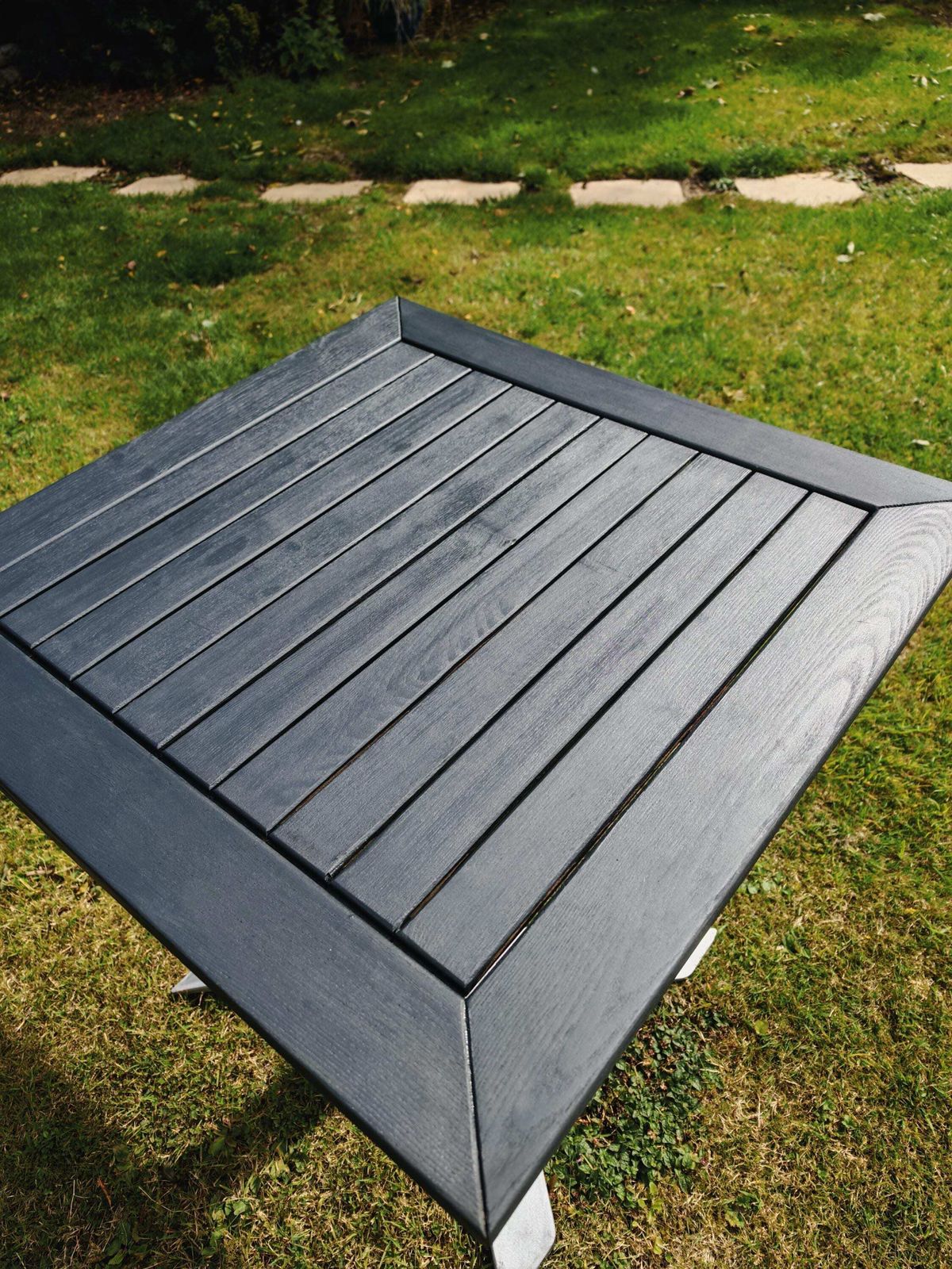 Customisable Refurbished Tilt Top Stackable Garden Tables (70cm X 70cm) Suitable For Cafes, Pubs Or Garden Usage   74cm Height Assembled photo for sale