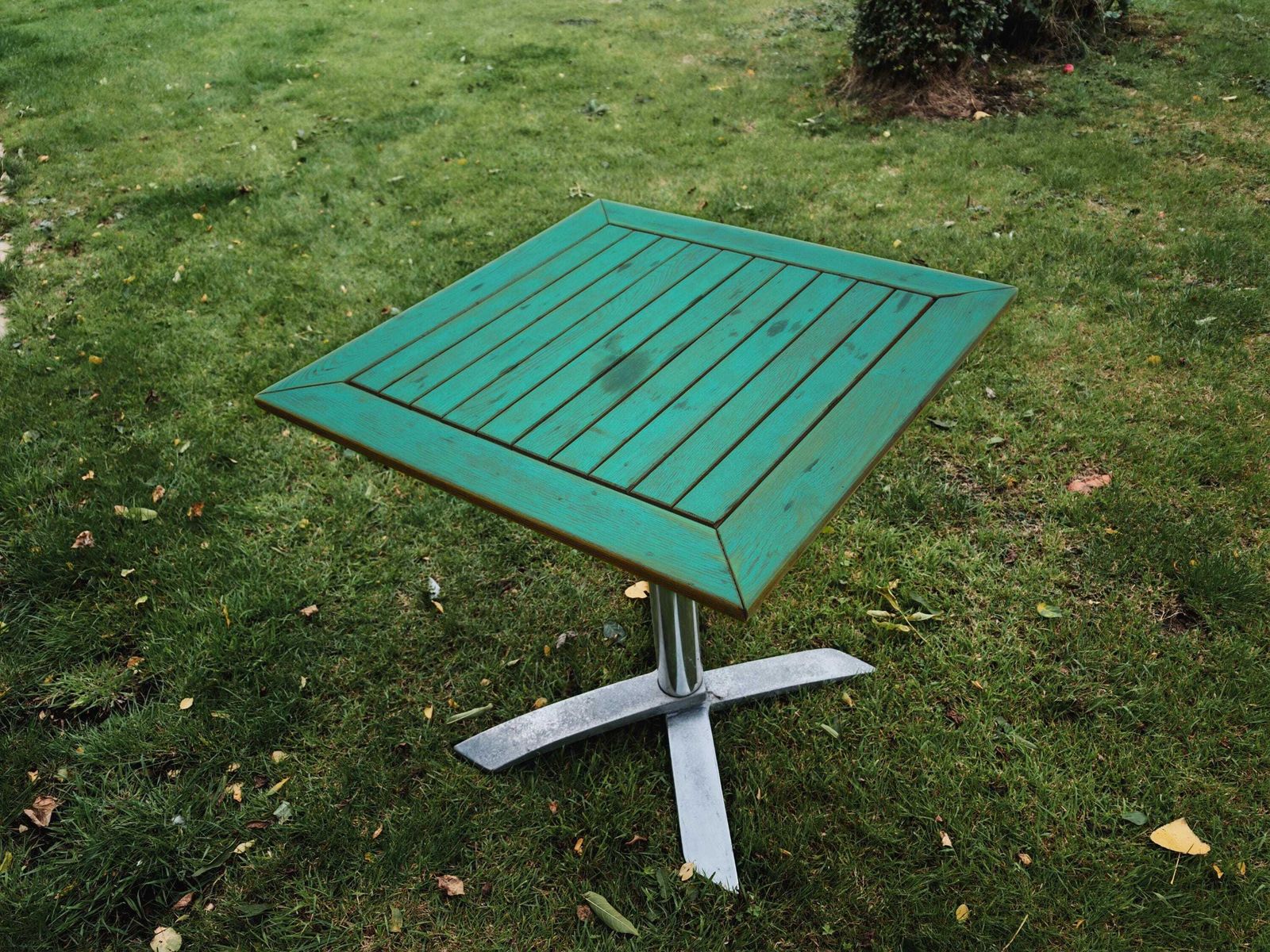 Customisable Refurbished Tilt Top Stackable Garden Tables (70cm X 70cm) Suitable For Cafes, Pubs Or Garden Usage   74cm Height Assembled photo buy