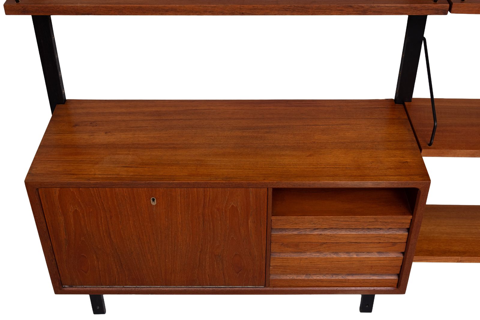 Poul Cadovius Royal Wall System 2 Cabinets 6 Shelves 1960s photo furniture