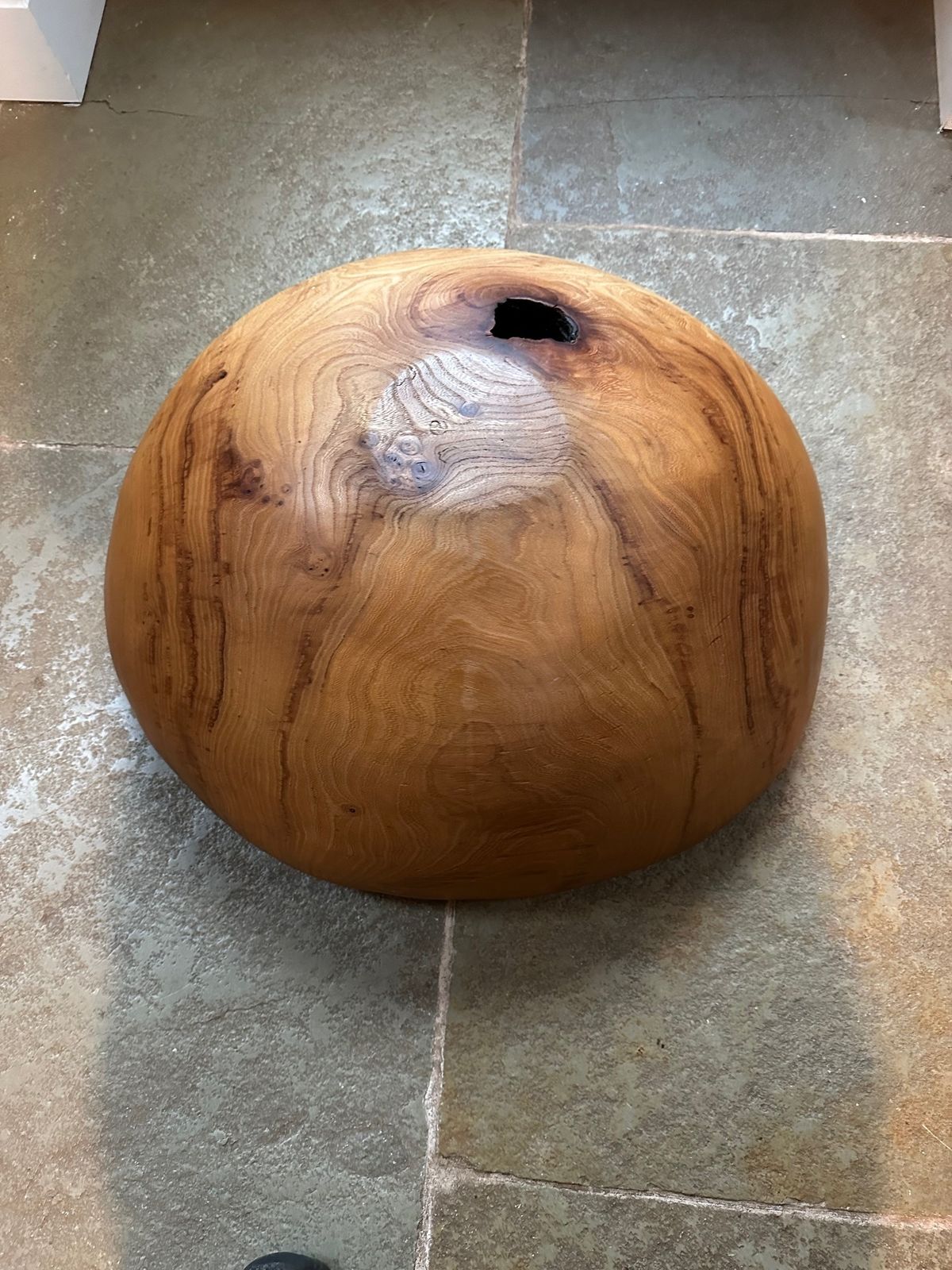 Paul Caton Carved Large Wooden Bowl Circa 1980 photo buy