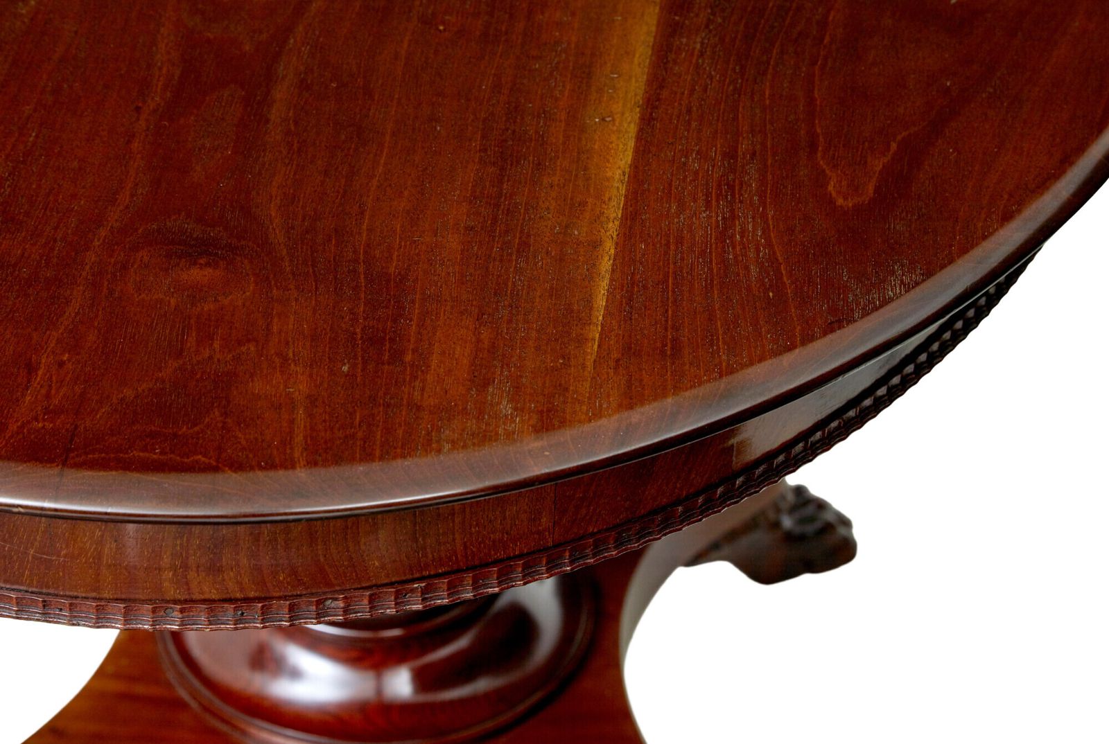 Carved 19th Century Oval Center Table photo for sale
