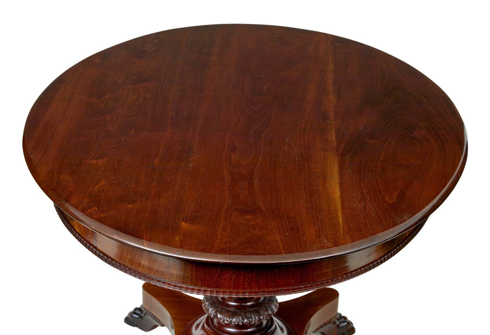 Carved 19th Century Oval Center Table photo Furniture