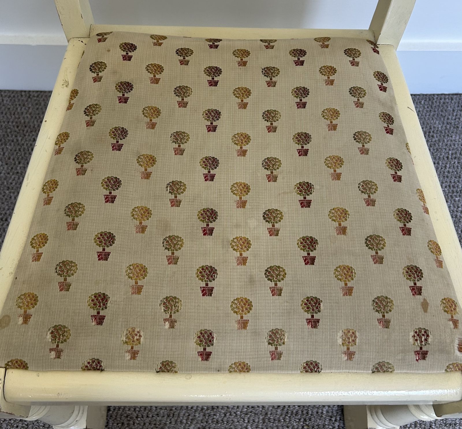Cream Painted Upholstered Chairs 4 photo buy