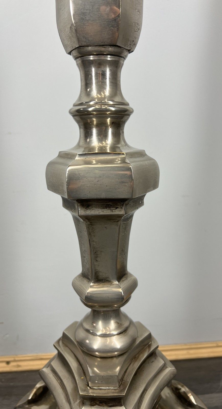 Floor Lamp Vintage French Metal Tall Heavy Lot 4105 photo 299.0