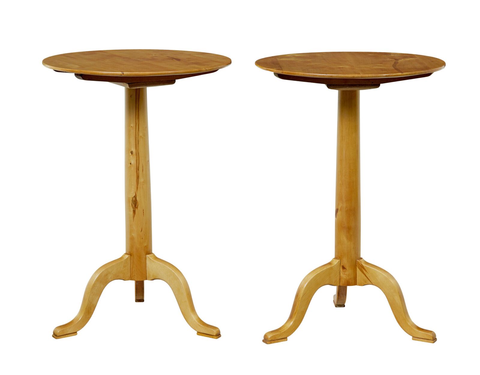Pair Of 19th Century Swedish Birch Side Tables photo Furniture