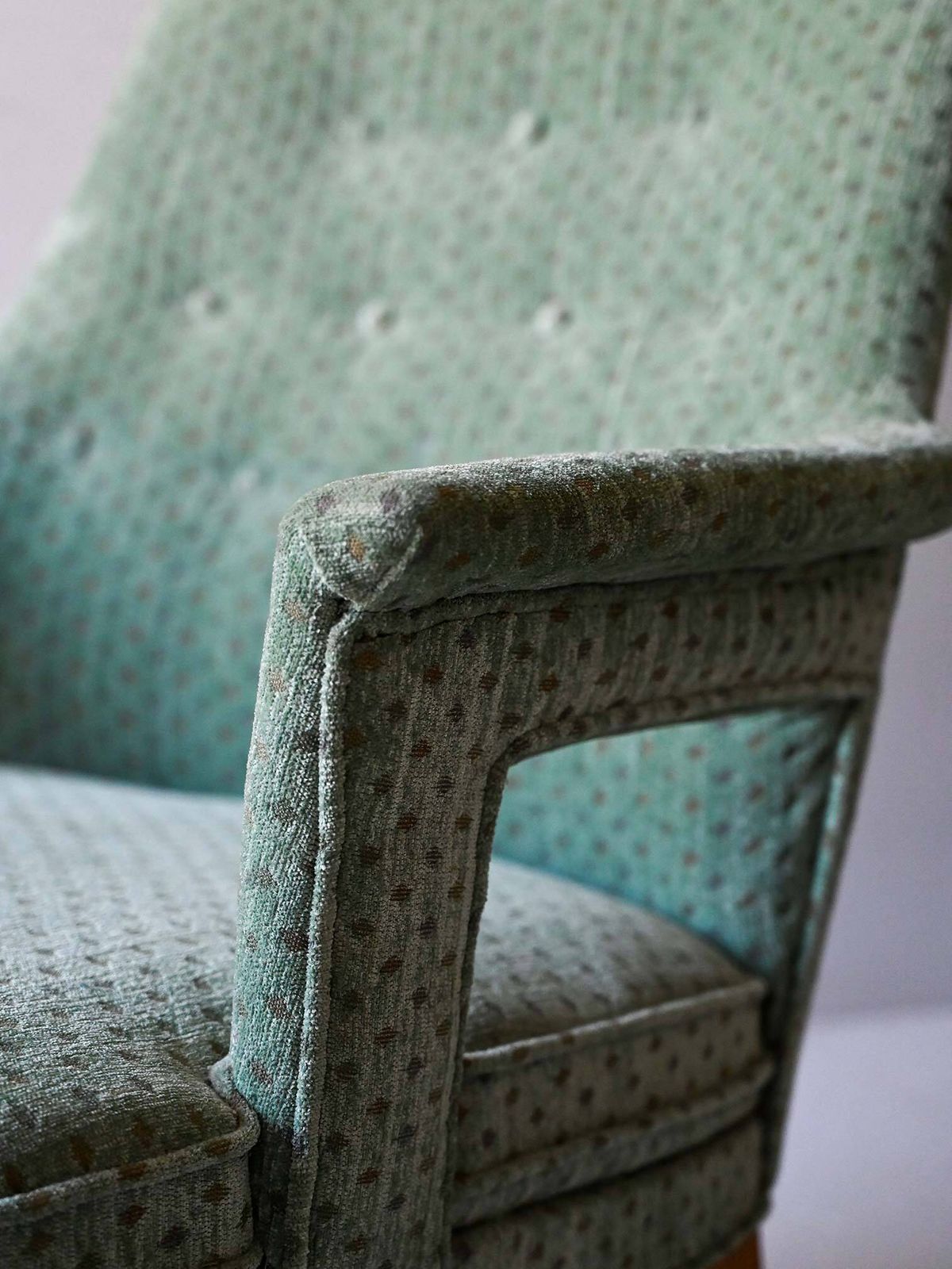 Paar Vintage Jaren 1950 Scandinavische Mintgroene Fauteuils photo vinterior