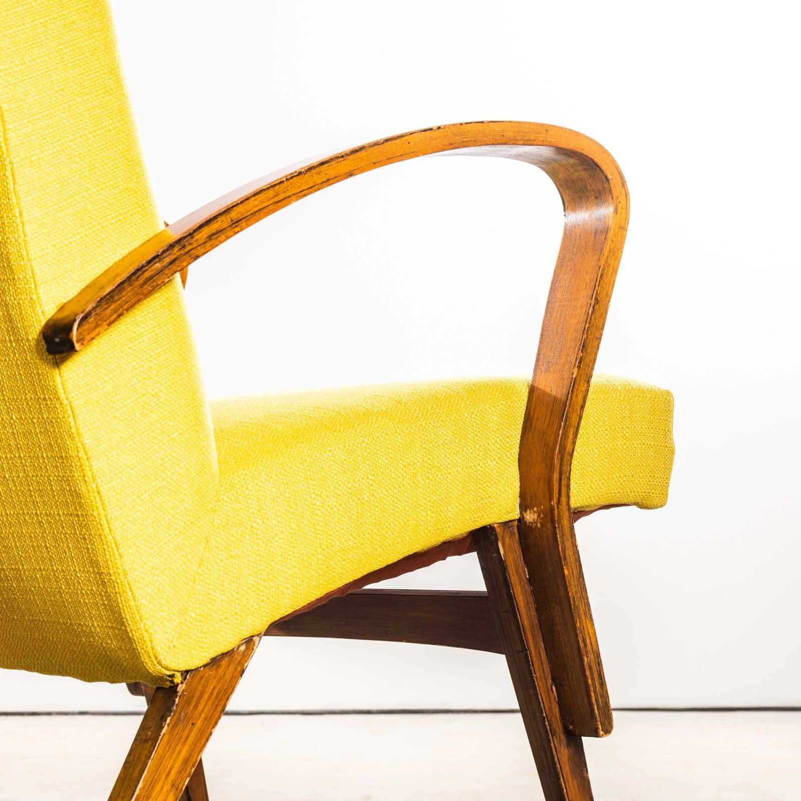 1950’s Frantisek Jirak For Tatra Mustard Upholstered Armchairs photo Furniture