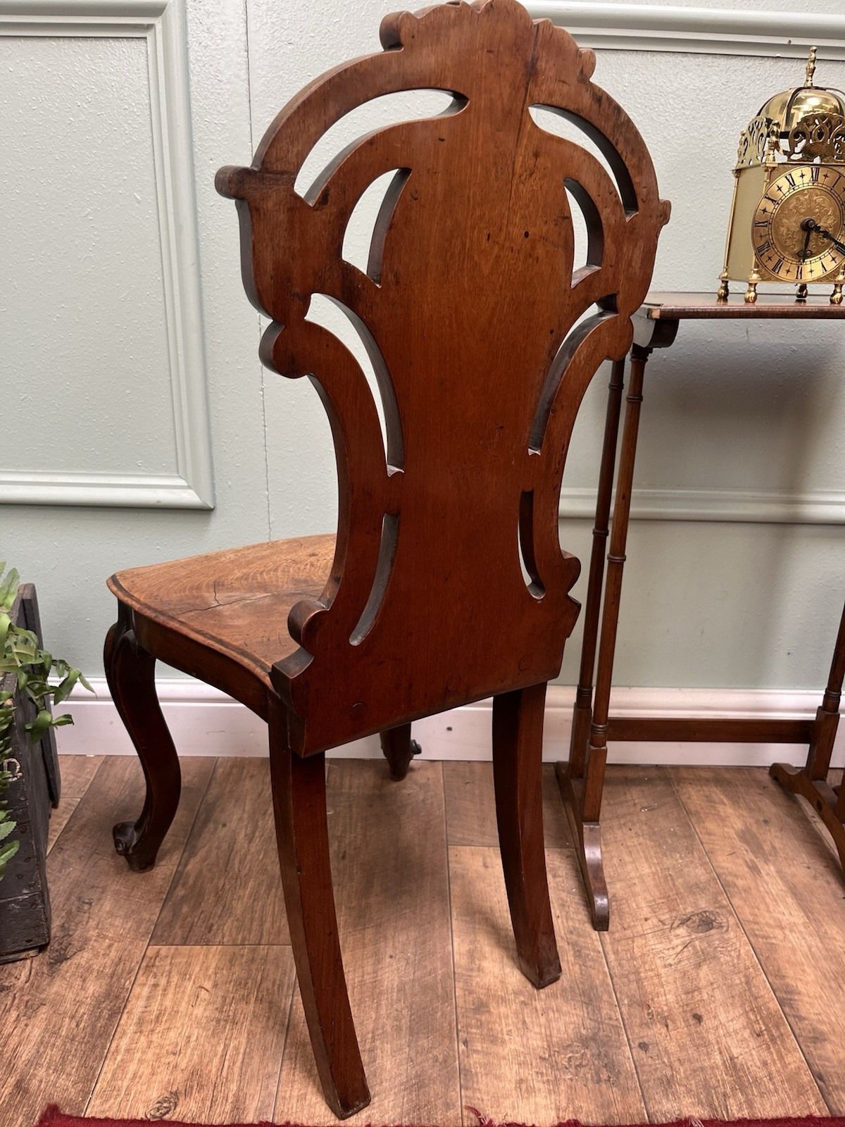Stunning Pair Of 19th Century Victorian Antique Carved Mahogany Hall Chairs photo buy