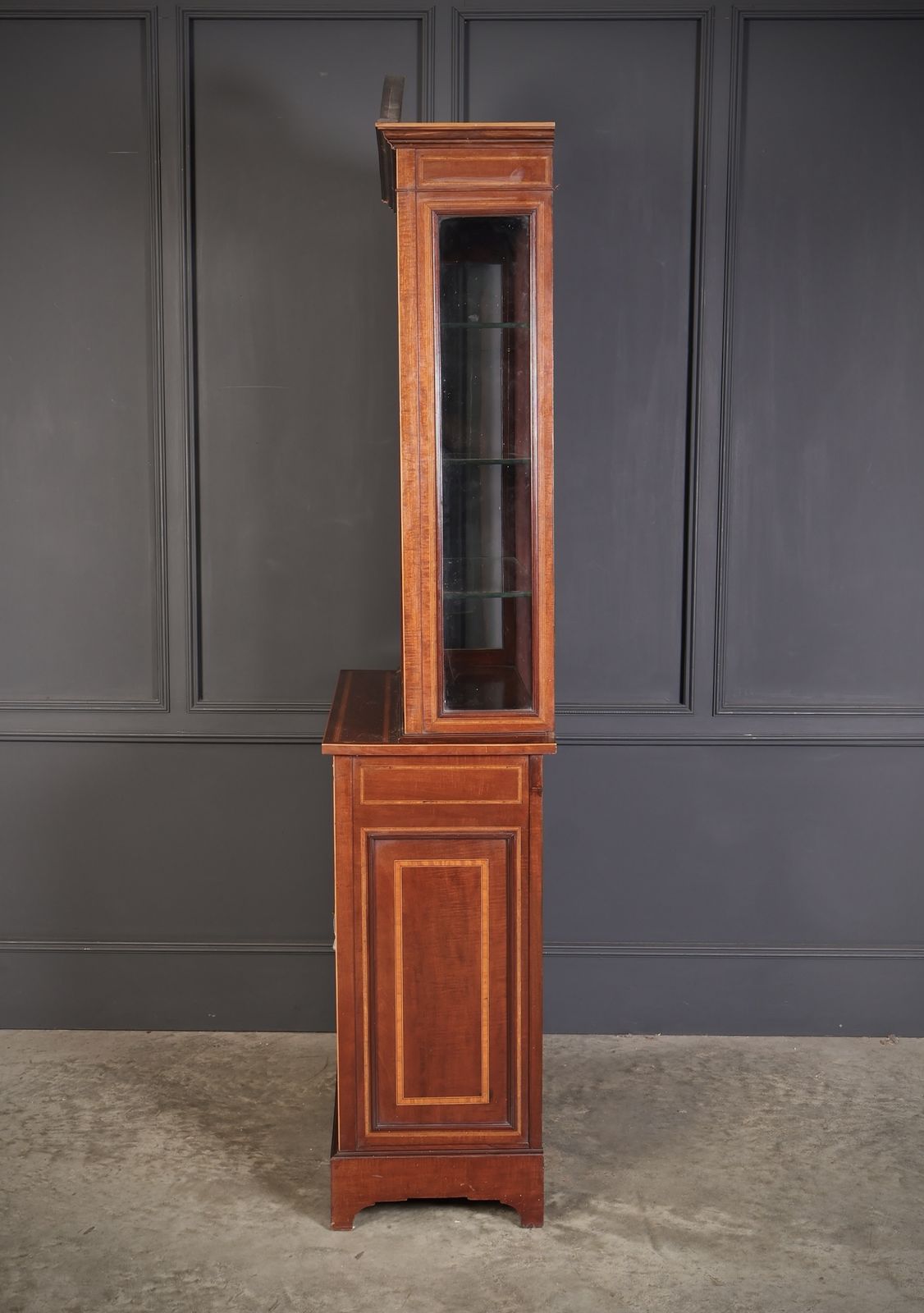 Marquetry Inlaid Mahogany Glazed Cabinet photo 2925.0
