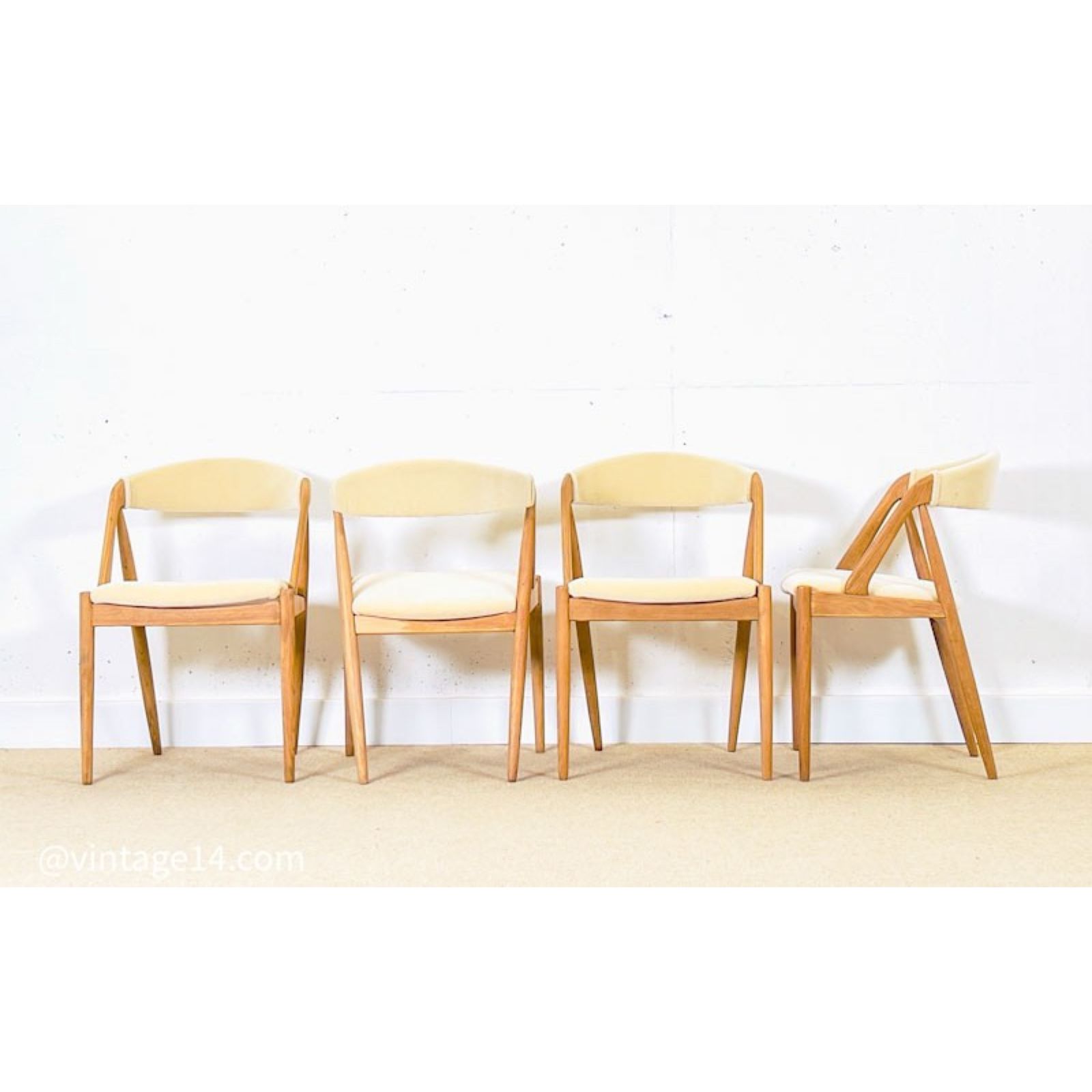 Set Of Four Oak Dining Chairs By Kai Kristensen (Model 31)