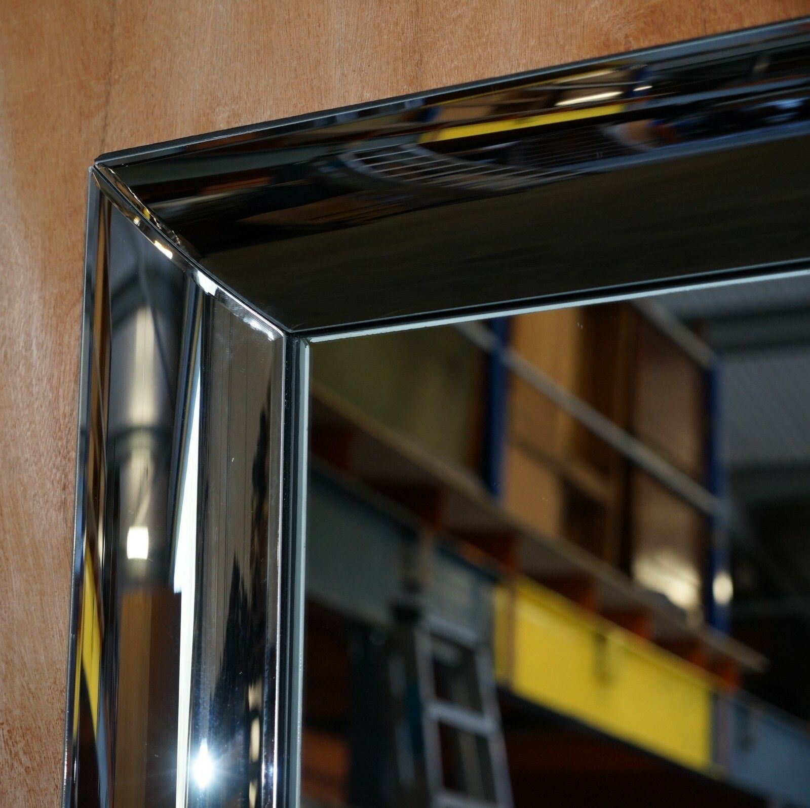 Pair Of Full Length Cushion Framed Wall Mirrors 165.5cm With Curved Frames photo 1200.0