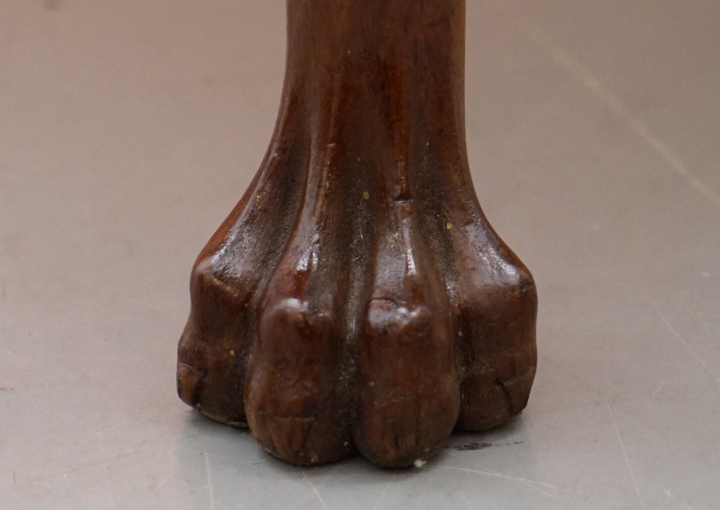 Fully Restored George III Style Hand Carved Bench Stool With Lion Hairy Paw Feet photo vintage