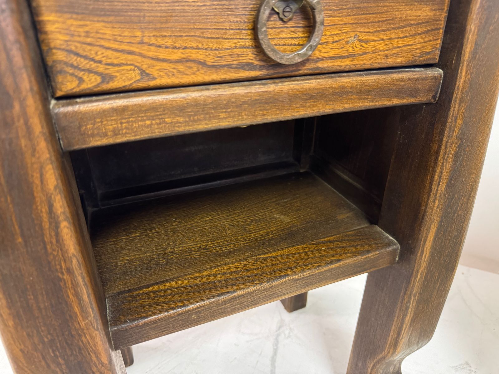 photo vinterior Pair Of Oak Bedside Tables In The Style Of Olavi Hänninen, Continental, 20th Century