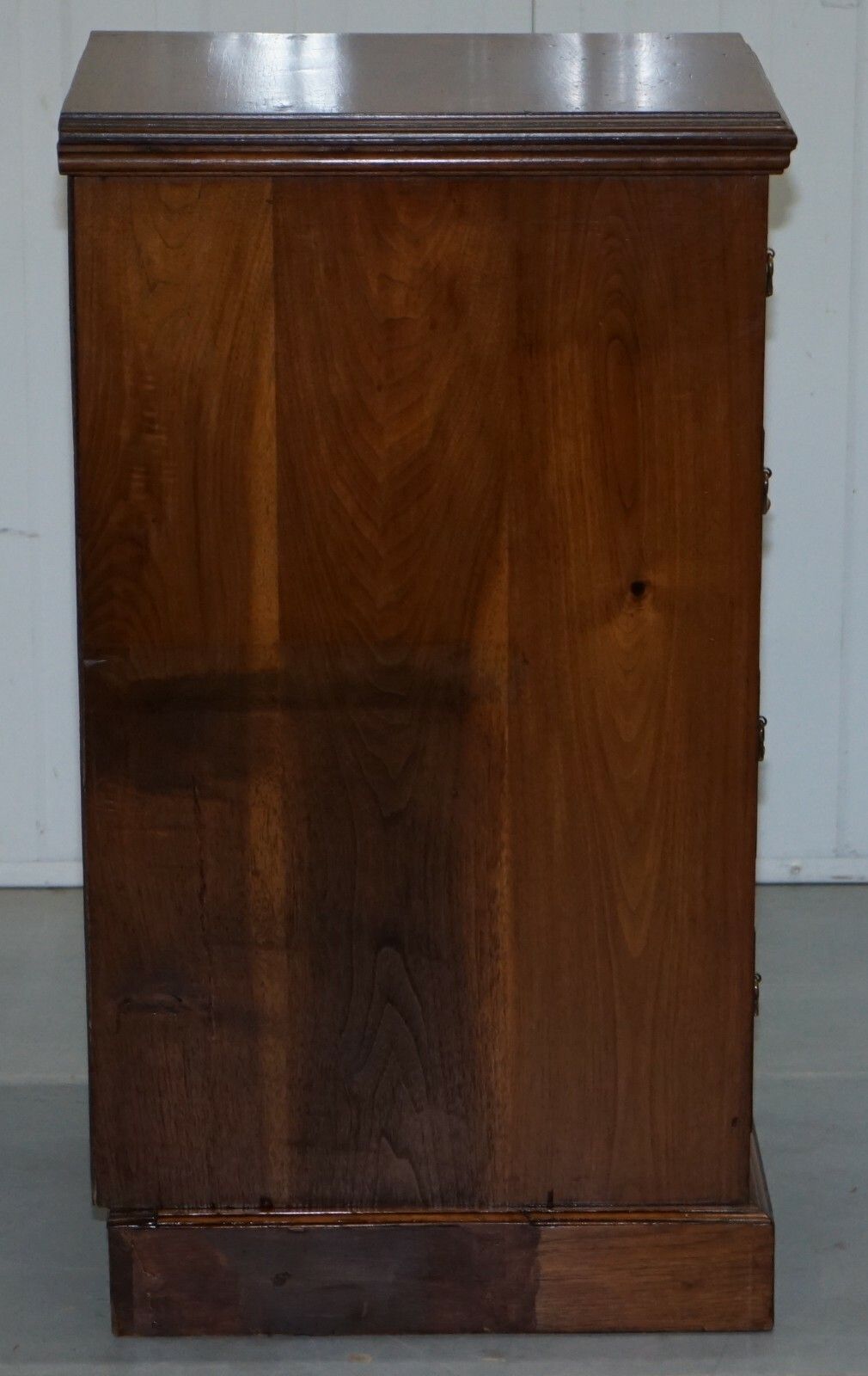 Pair Of Tall Victorian Walnut Chest Of Drawers. Lamp Wine Occasional End Tables photo vinterior