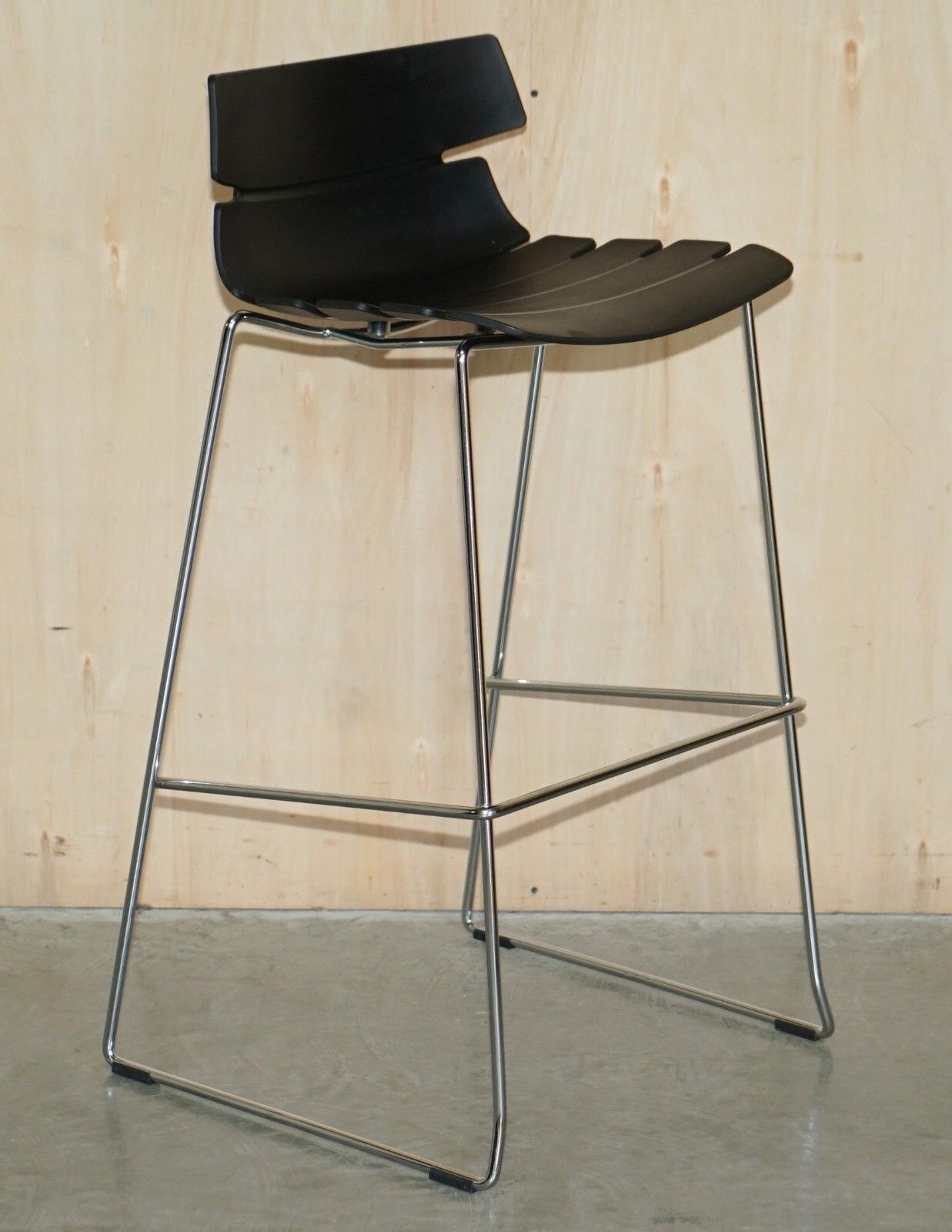 Four Black Whiteleaf Furniture Ltd Designer Stacking Bar Stools Part Of A Suite photo furniture