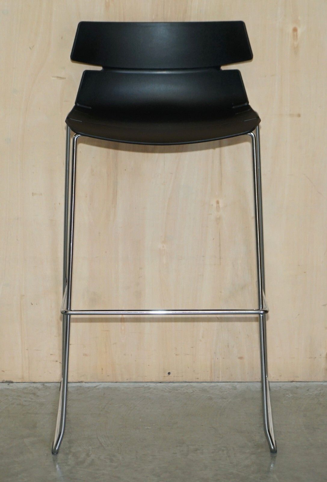 Four Black Whiteleaf Furniture Ltd Designer Stacking Bar Stools Part Of A Suite photo for sale