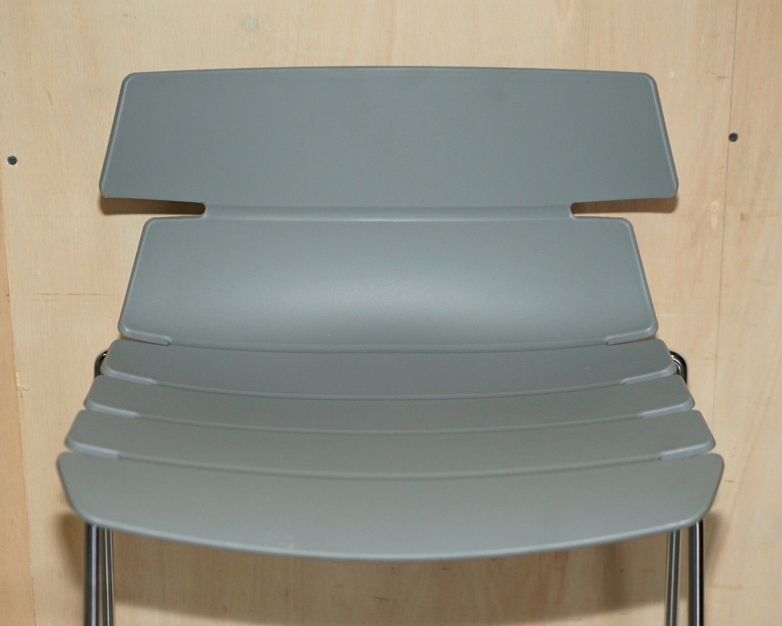 Four Grey Whiteleaf Furniture Ltd Designer Stacking Bar Stools Part Of A Suite photo for sale