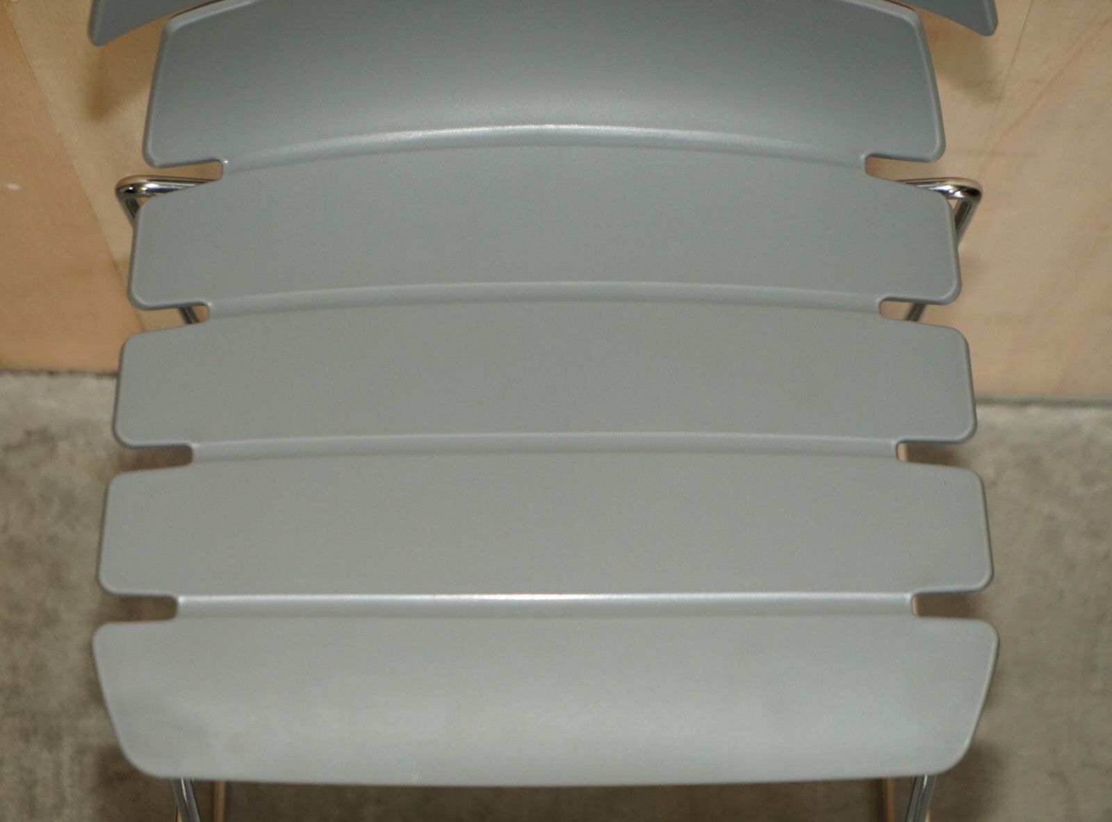 photo furniture Four Grey Whiteleaf Furniture Ltd Designer Stacking Bar Stools Part Of A Suite