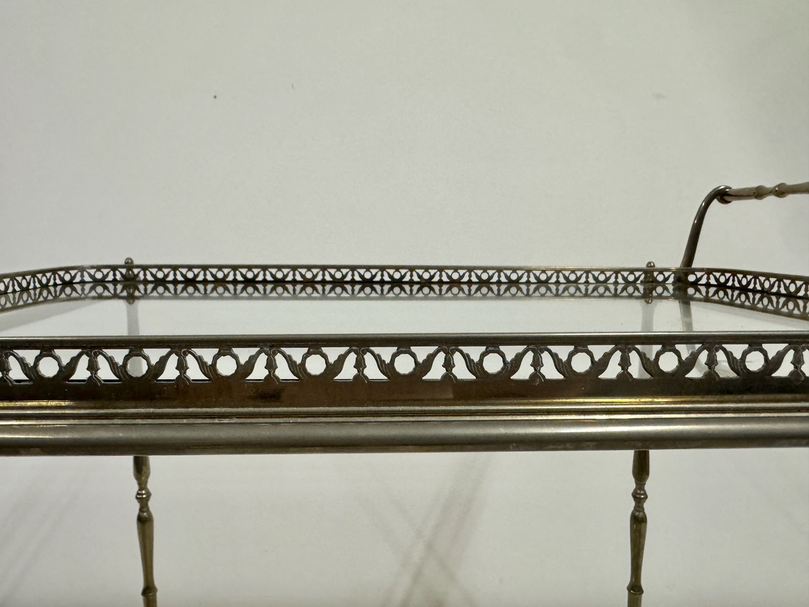 photo vinterior French Silvered Drinks Trolley, 1960s