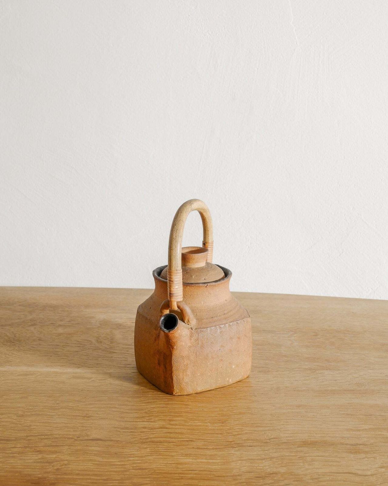 Unique Swedish Mid Century Stoneware & Bamboo Tea Pot By Signe Persson Melin, 1963 photo Home Decor