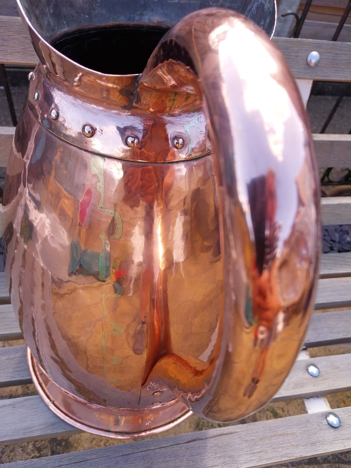 Huge 20 Litre French Copper Jug. Cramped Seams And Hand Beaten. Circa 1820. photo 648.0