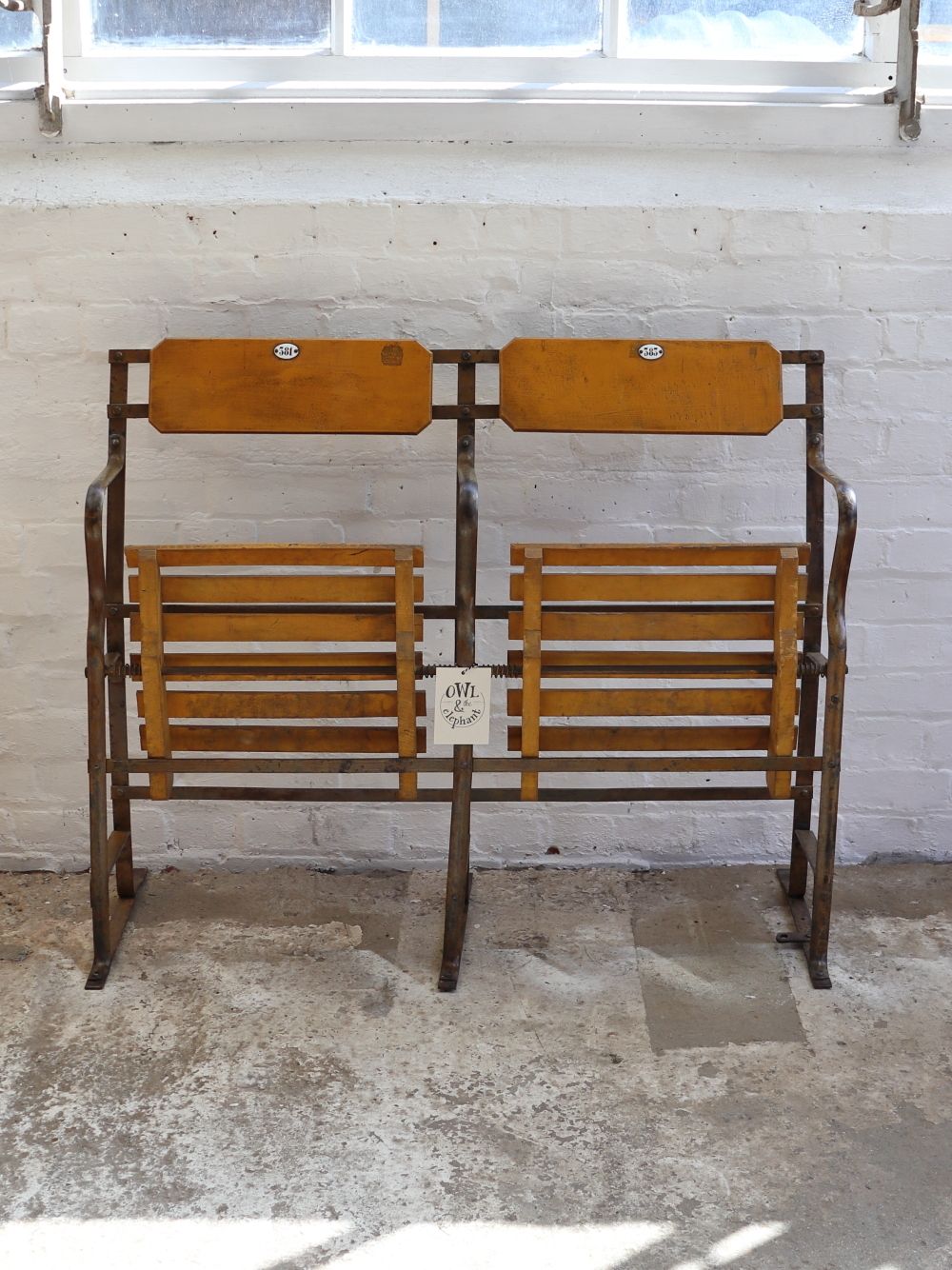 Vintage Double French Theatre Seats photo buy