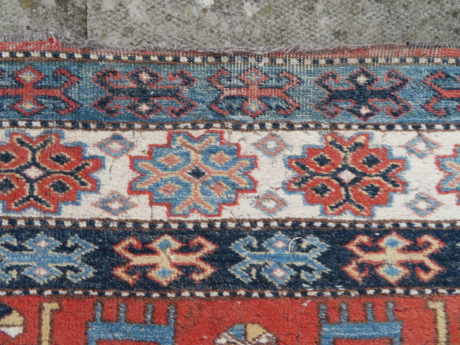 Textiles Afghan Caucasian Design Rug. Peacocks,Animals,Figures. 172cm X 158cm. photo