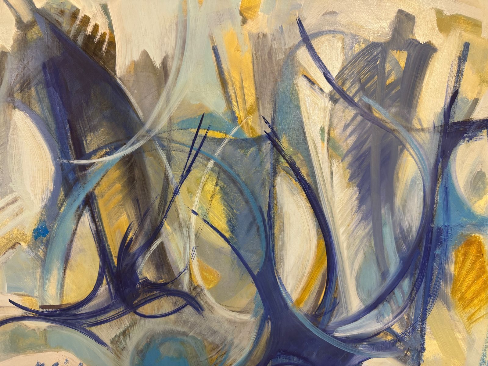 Italian Abstract Painting In Blue, 1975 photo Art