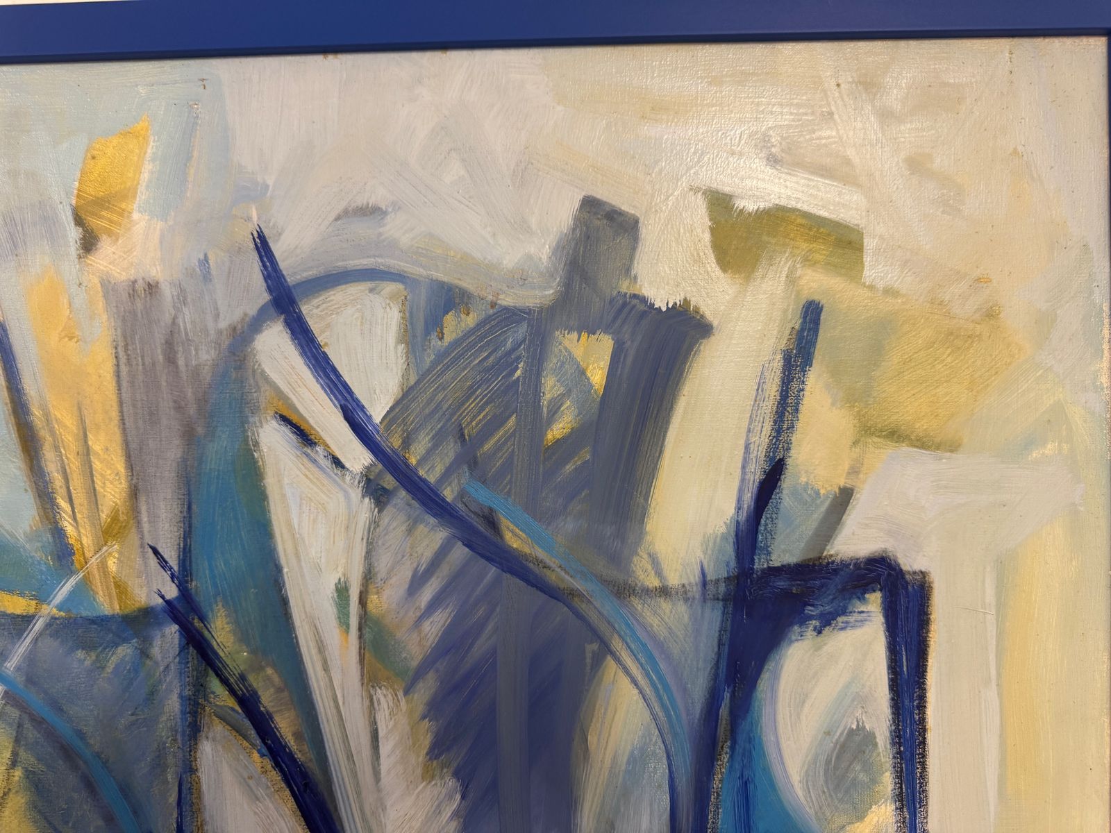 photo furniture Italian Abstract Painting In Blue, 1975
