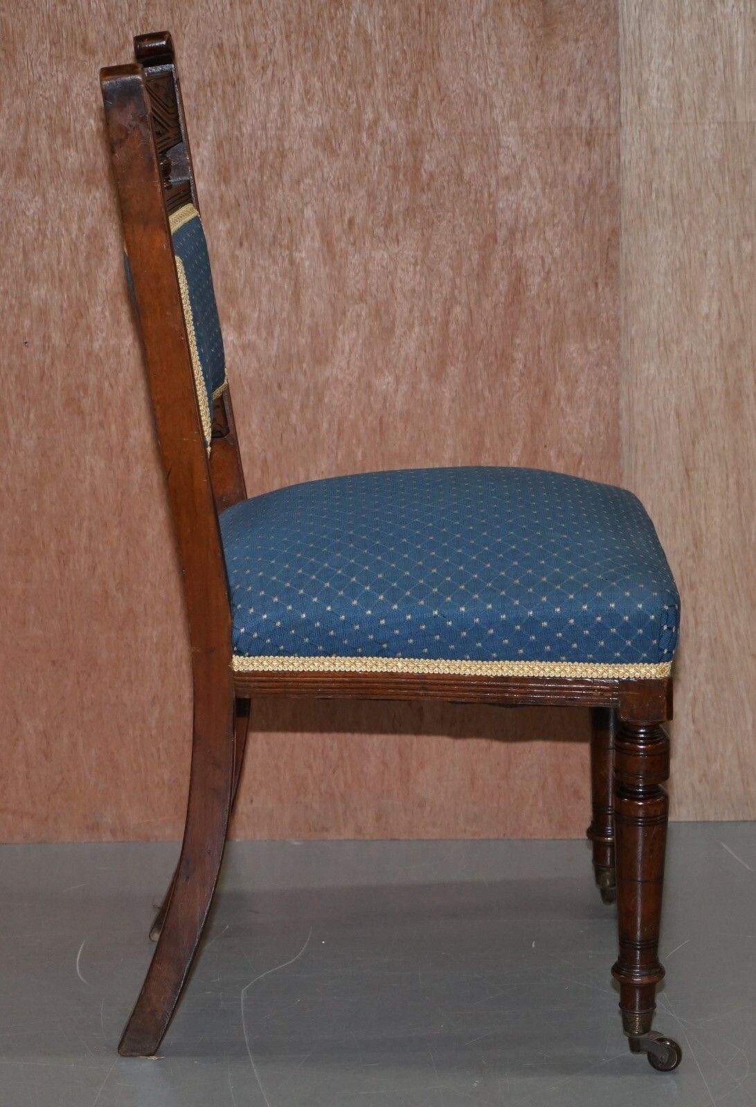 Stunning Suite Of Original Solid Mahognay Victorian Maple & Co Dining Chairs photo vintage