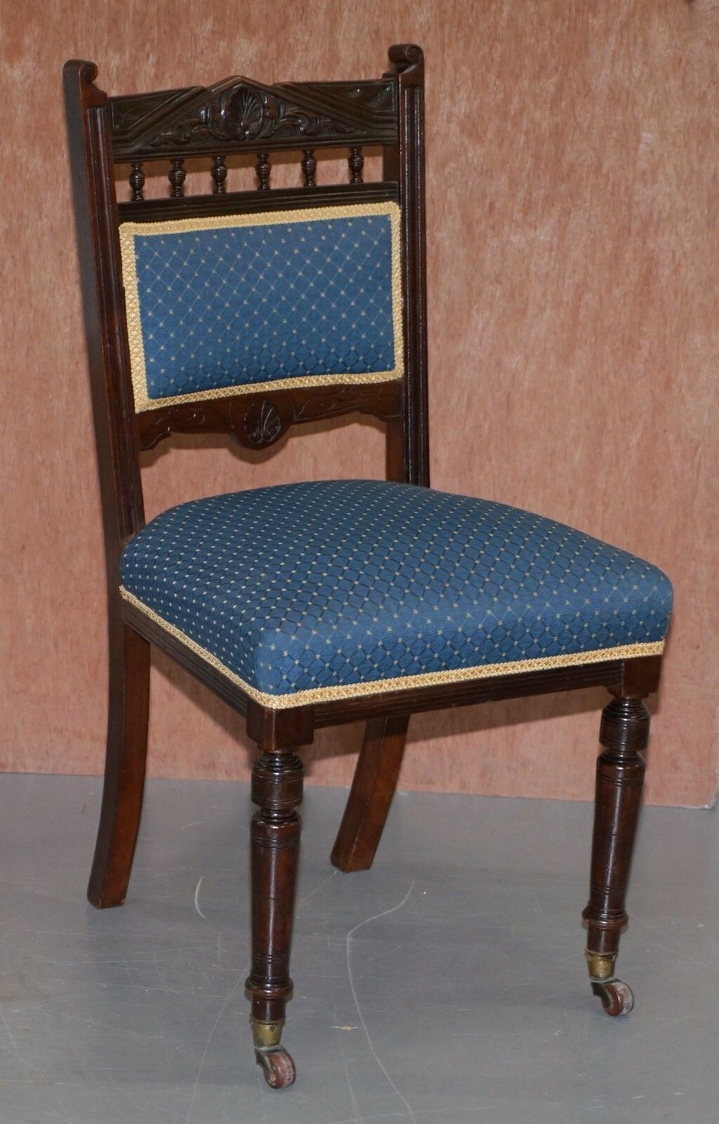 photo for sale Stunning Suite Of Original Solid Mahognay Victorian Maple & Co Dining Chairs