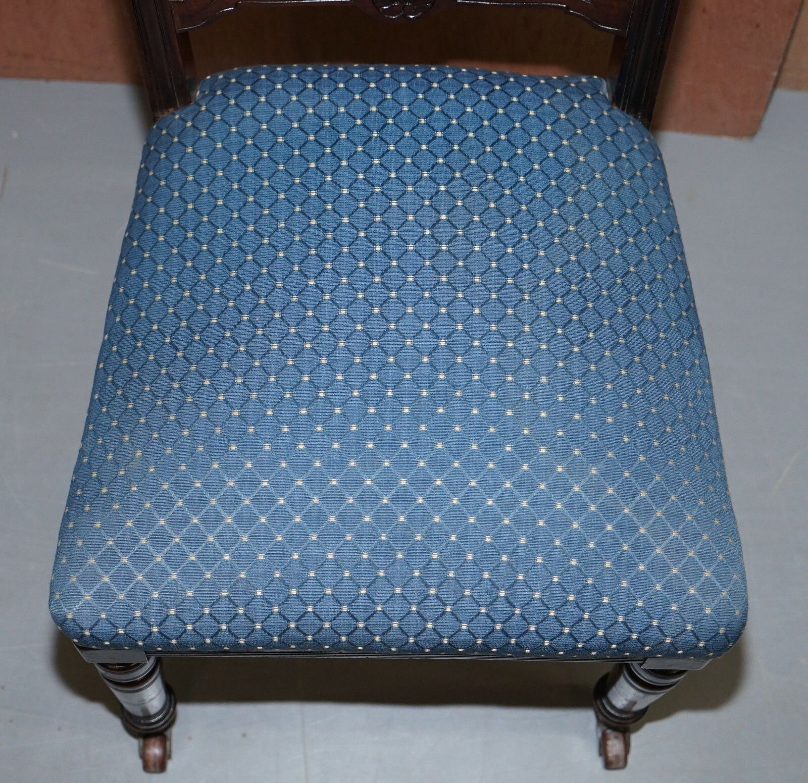 Furniture Stunning Suite Of Original Solid Mahognay Victorian Maple & Co Dining Chairs photo
