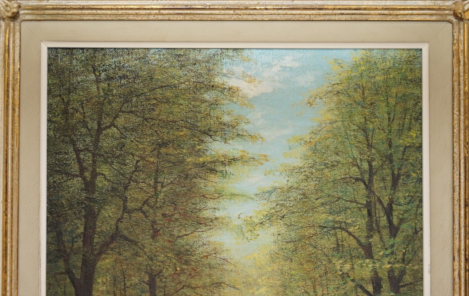 photo for sale Antique Flemish Oil Painting Signed Van Overbroek Circa 1880 Lovely Rural Scene