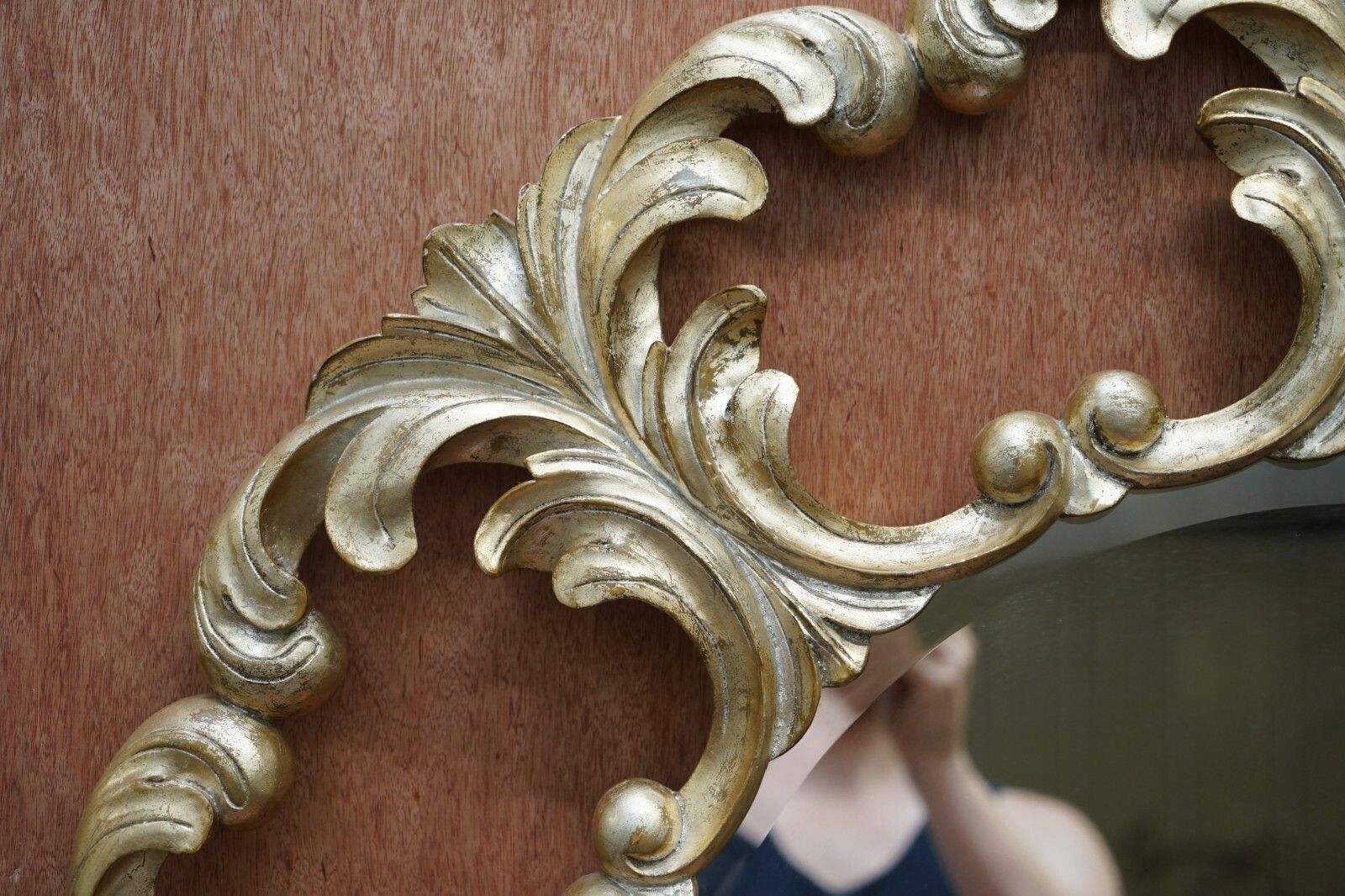 1 Of 2 Rrp £2850 Christopher Guy Gold & Silver Leaf Gilt Wood Wall Mirrors photo vintage