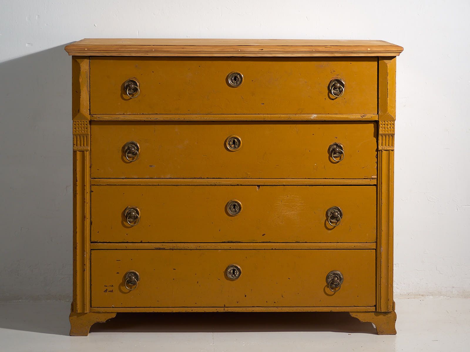 Large Antique Four Drawer Dresser photo vintage