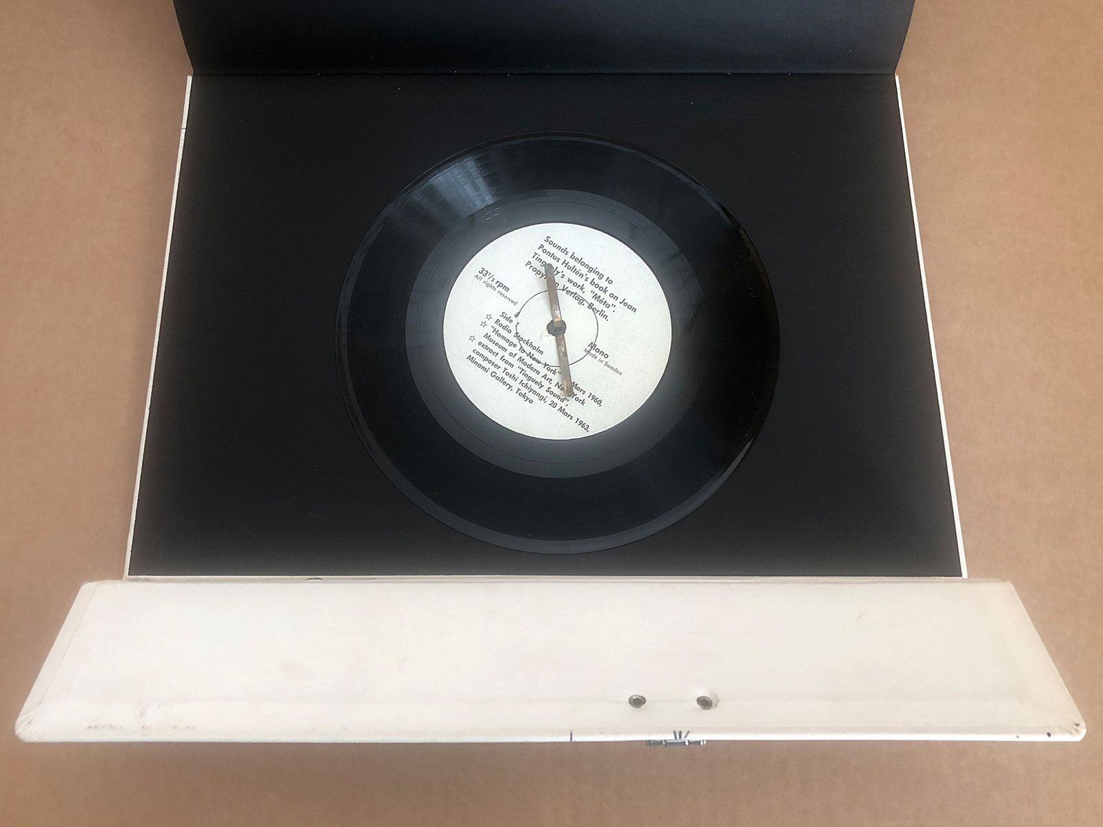 photo furniture Rare Tinguely Book Including Signed Original Metamatic Drawing, 1973