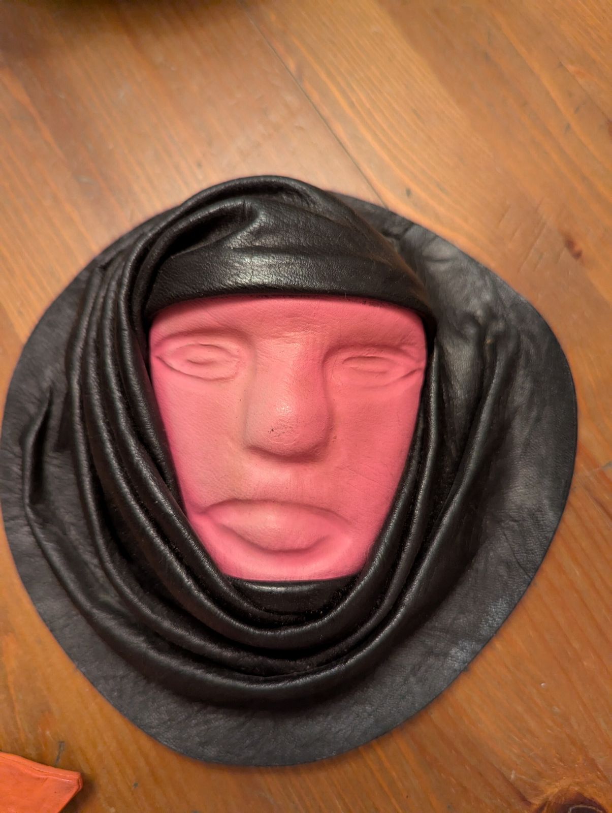 Art The Silent Council – Seven Sculptural Leather Faces By Tch Piel, Dominican Republic photo