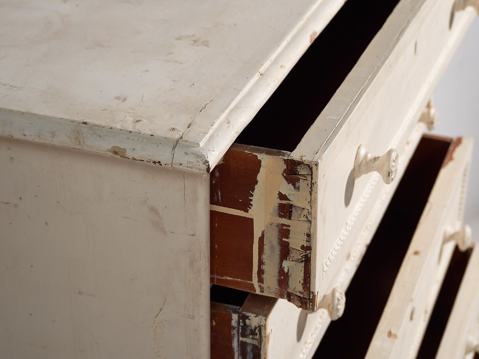 Antique White Tall Chest Of Drawers (C.1920) #60 photo 1547.0